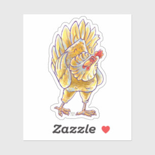 Playful chicken character