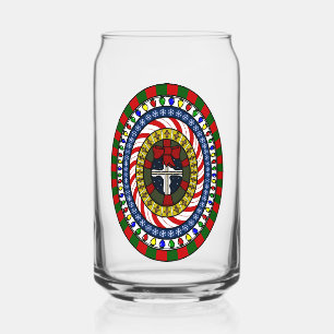 Playful Christmas Can Glass