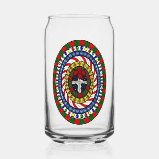 Playful Christmas Can Glass