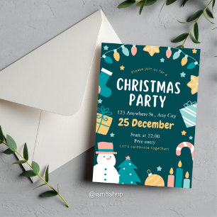 Playful Christmas Holiday Party Invitation