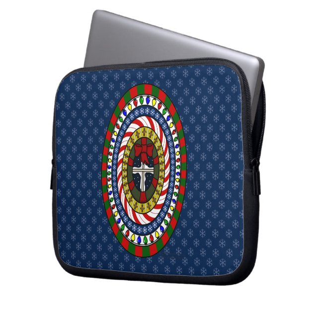 Playful Christmas Laptop Case (Front Left)