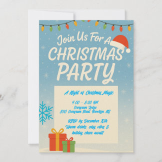 Playful Christmas Party Invitation 