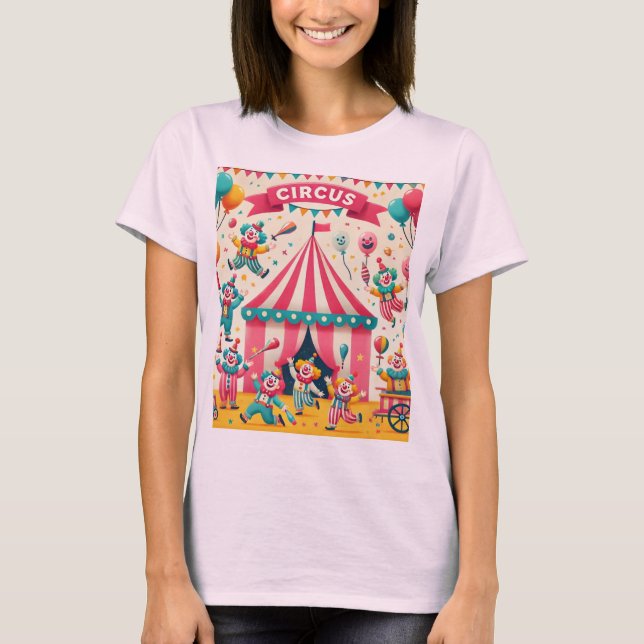 Playful Circus Delight T shirts design 🎨🎭 (Front)