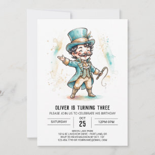 Playful Circus Ringmaster Birthday Invitation