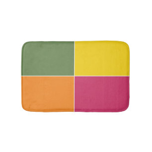 Playful Citrus Squares Bath Mat