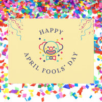 Playful Clown Confetti April Fools’ Day