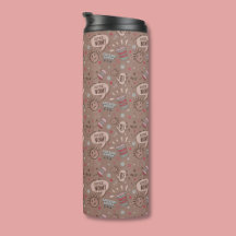 Playful Coffee Now Mocha Pattern