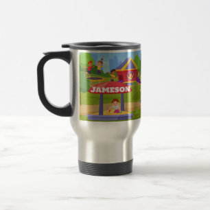 Playful Colourful Kids' Cartoon Playground Fun Nam Travel Mug