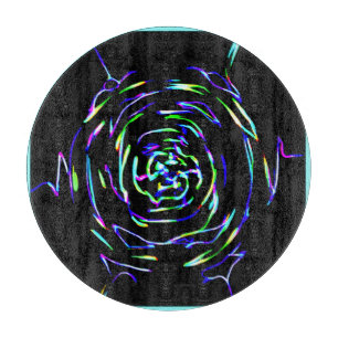 Playful Colourful Pattern Cutting Board