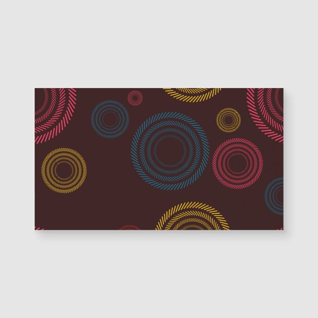 Playful, colourful, trendy, cool striped circles (Front)