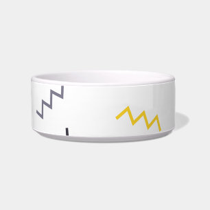 Playful, colourful, trendy, modern memphis zigzags bowl