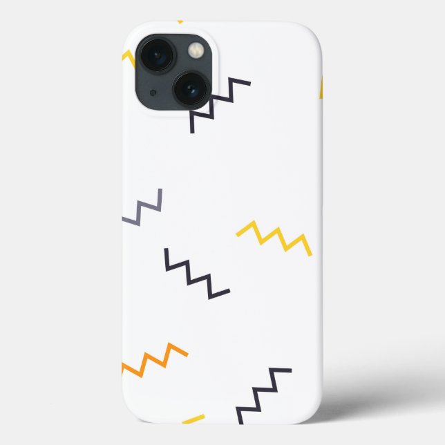 Playful, colourful, trendy, modern memphis zigzags Case-Mate iPhone case (Back)