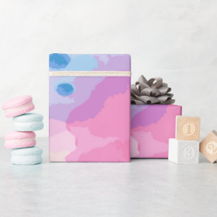 Playful Colourful Watercolor Spots Pattern Wrapping Paper