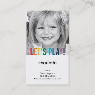 Playful Colours Mummy Card / Play Date Card