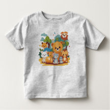 Playful Cute Animal Friends Toddler Fine Jersey