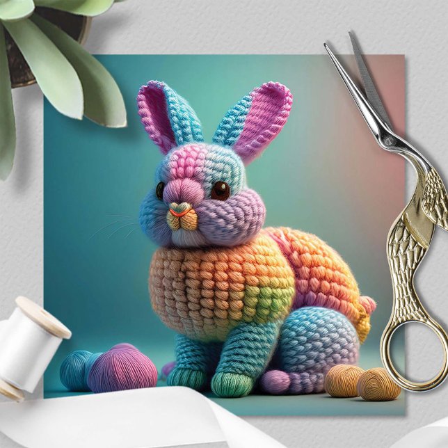 Playful Cute Bunny Easter Holiday Card (Creator Uploaded)