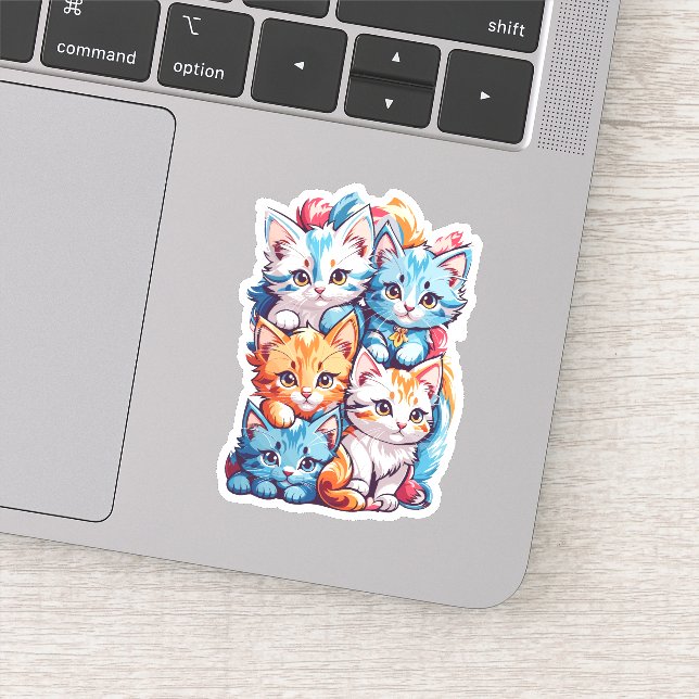 Playful Cute Kawaii Kitties (Detail)