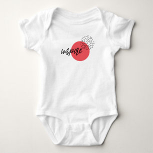 Playful, cute, modern, simple design of Inspire Baby Bodysuit
