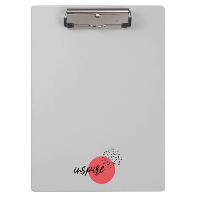 Playful, cute, modern, simple design of Inspire Clipboard (Front)