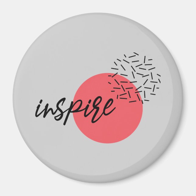 Playful, cute, modern, simple design of Inspire Magnet (Front)