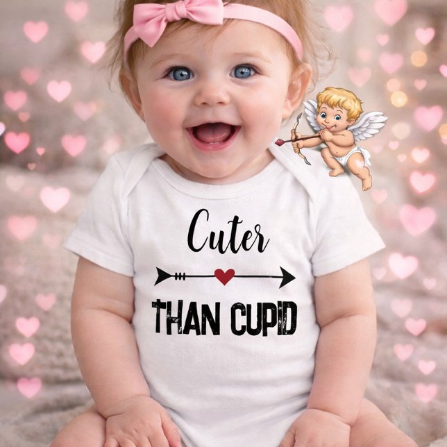 Playful “Cuter Than Cupid” Baby Bodysuit  (Creator Uploaded)