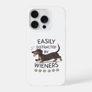 Playful Dachshund Dog Funny Cartoon Art iPhone 15 Pro Case