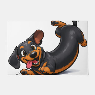 Playful Dachshund Puppy  Doormat