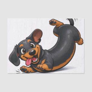 Playful Dachshund Puppy Tissue Paper