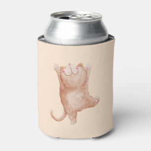Playful Dancing Cat Can Cooler