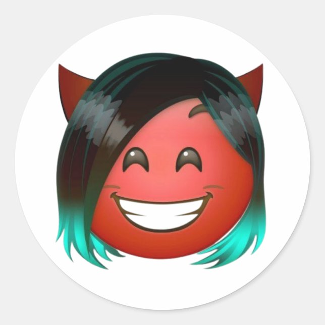 : Playful Devil Emoji Sticker (Front)