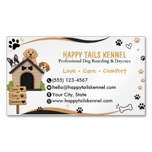 Playful Dog Kennel Business Card   Dog Boarding 