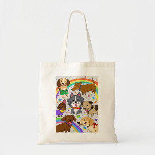 Playful Dogs Puppies Tote Bag