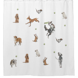 Playful Dogs Shower Curtain