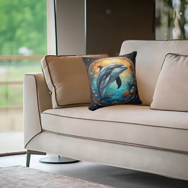 Playful Dolphin  Cushion (Creator Uploaded)
