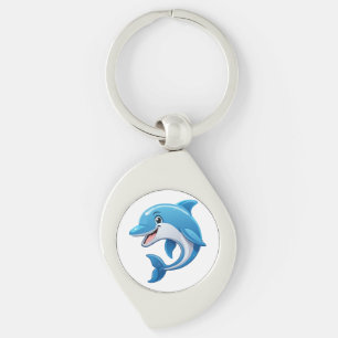 Playful Dolphin Key Ring