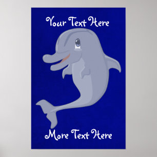 Playful Dolphin Poster