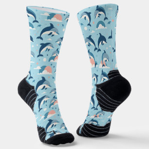 Playful Dolphins Pattern Socks