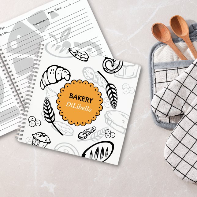 Playful Doodle Bread Illustrations Bakery  Notebook (Playful Doodle Bread Illustrations Bakery Notebook)