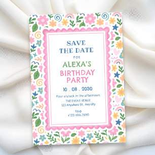 Playful doodle paint save the date