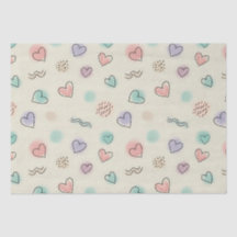 Playful Doodles of Hearts, Dots and Wavy Lines