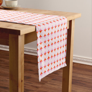 Playful Dots & Stripes - red and pink Short Table Runner
