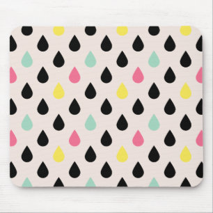 Playful Drops On Blush Mouse Pad