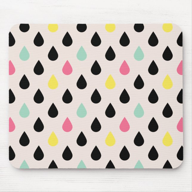 Playful Drops On Blush Mouse Pad (Front)