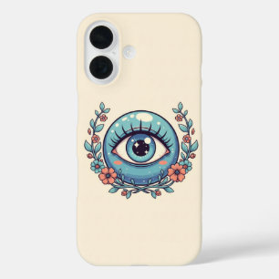 Playful Evil Eye with Cartoon Animals iPhone 16 Case