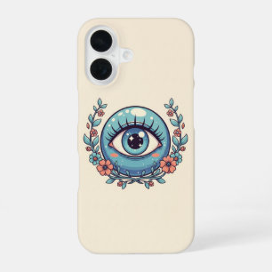Playful Evil Eye with Cartoon Animals iPhone 16 Case
