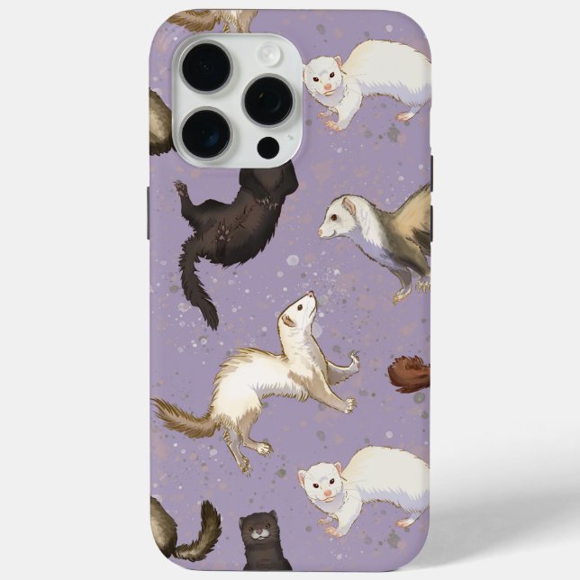 Playful Ferret Business Case-Mate iPhone Case (Back)