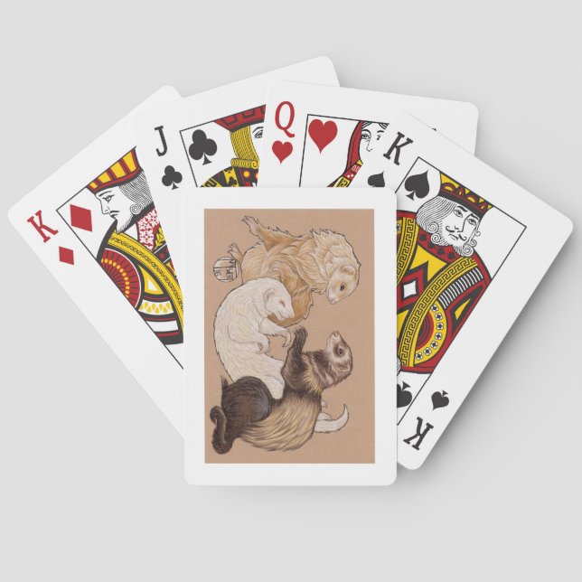 Playful Ferrets Deck of Playing Cards (Back)