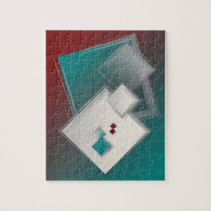 Playful Fibonacci squares Jigsaw Puzzle