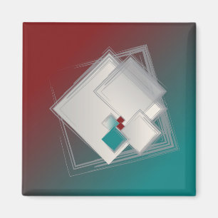 Playful Fibonacci squares Magnet