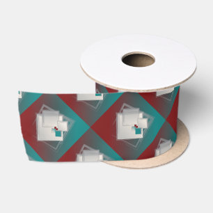 Playful Fibonacci squares Satin Ribbon